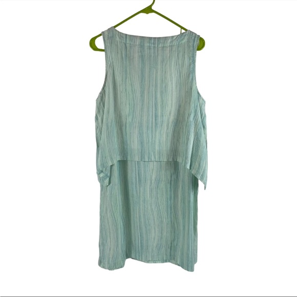 Linen Sleeveless Blue Dress - Picture 3 of 7